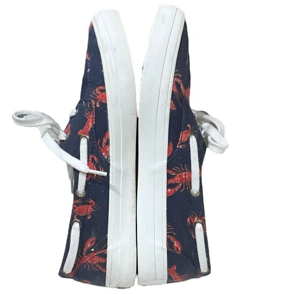SPERRY Women’s Sz 8 Top-Sider Crest Navy Shoes Lobster/Crab Theme Boating Shoes - Picture 6 of 13